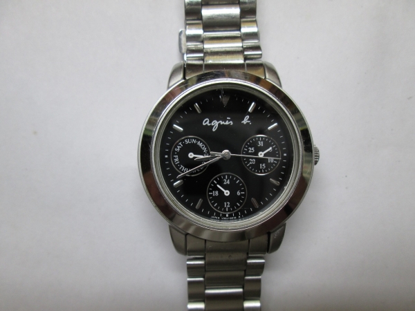 アニエスベー V33J-0010 黒 レディース 腕時計 動品 良品　