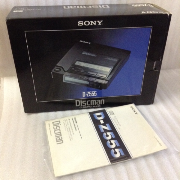 稀少 SONY Discman （ディスクマン） D-Z555 の元箱と取扱説明書