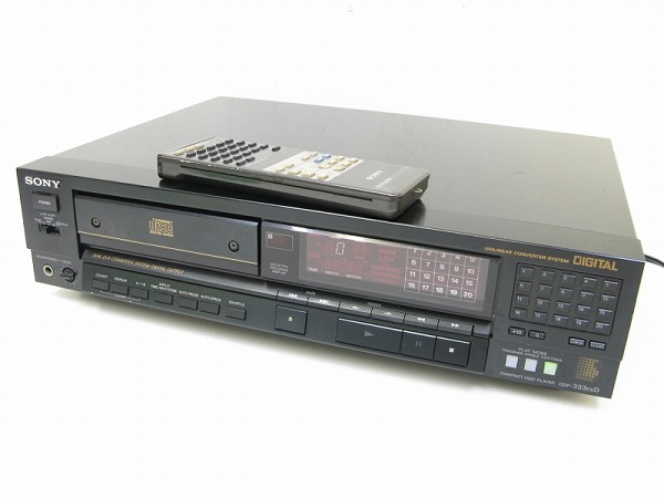 153h7□SONY CDプレーヤー CDP-333ESD リモコン RM-D502中古□4F