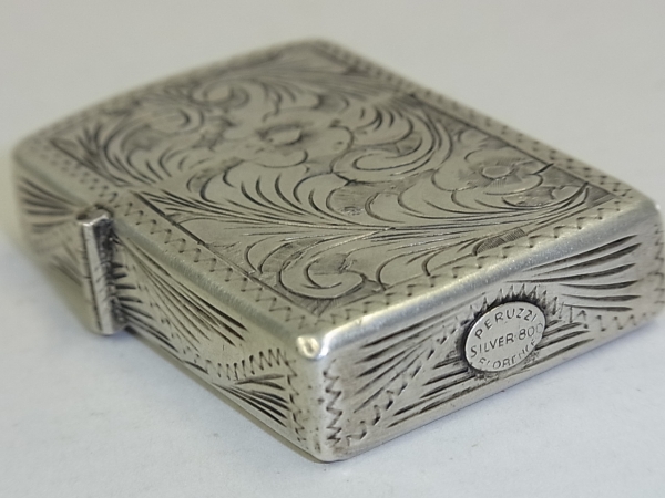 オイルライター 手彫り 銀製 ビンテージ 全面加工 シルバー ZIPPO 