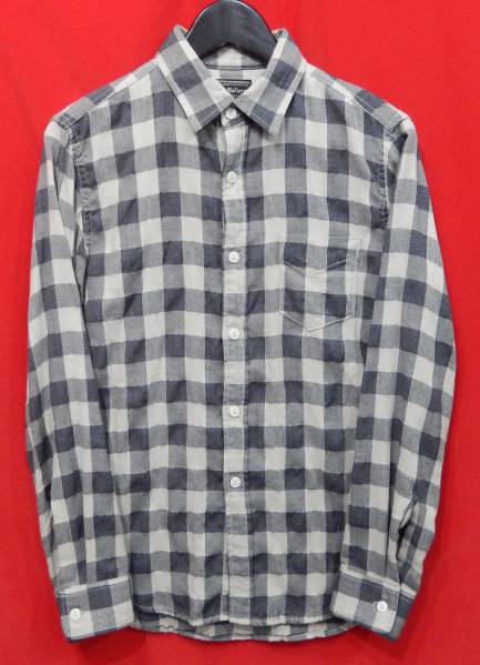 979★14ssルードギャラリーRGチェック長袖シャツ灰ベージュ2