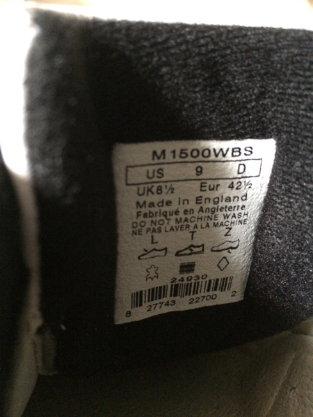 新品new balanceニューバランス/M1500WBS 27cm made in UK