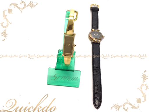 1円 カルティエ グッチ 2点セット 腕時計 レディース クォーツ