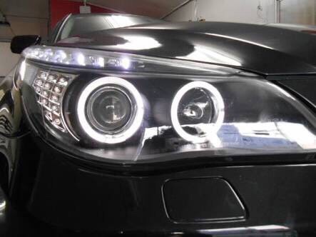 送料無料 BMW E60 61 SMDヘッドライト 新品未使用 LEDイカリング