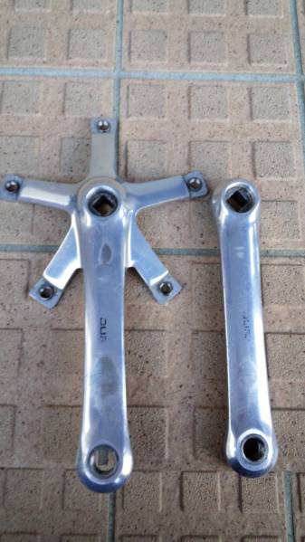 ピストクランク 165 NJS 競輪 DURA-ACE クランク 165mm ピスト 7710