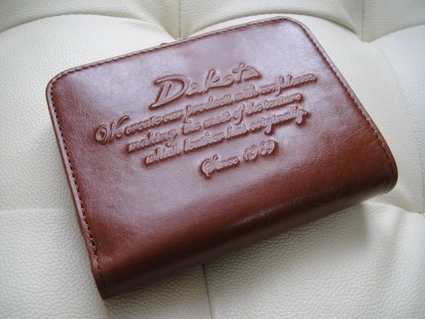 ☆ダコタDakota　未使用財布 アイコン　英字ロゴ革茶系