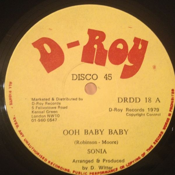 ◆Sonia/Ooh Baby Baby◆ソウル名曲カバーLOVERS！