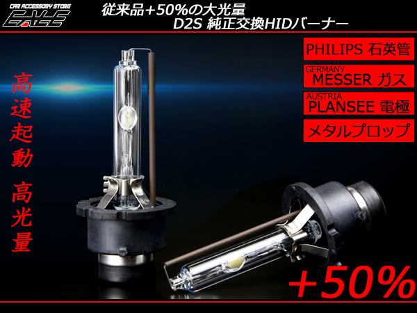 高品質 従来品＋50％の明るさ フィリップス管 D2S 6500K G-109