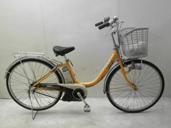 ヤマハ YAMAHA ニューパス 中古 電動アシスト自転車 橙 V112
