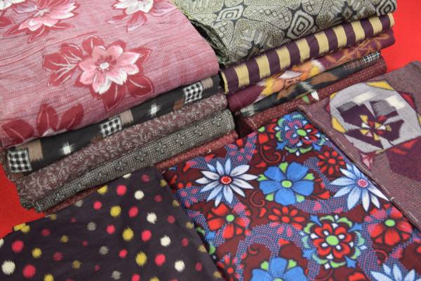 ★レトロ/時代綿着物・羽織等12点まとめ売り■リメイク材料3262