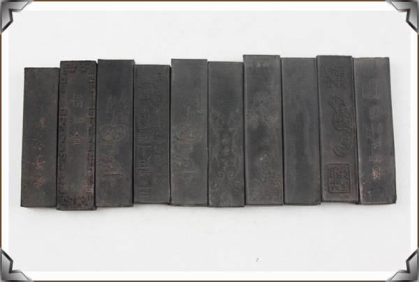 △峰△278R■書道珍品 徽州胡開文製銘 古墨10點 文房具■