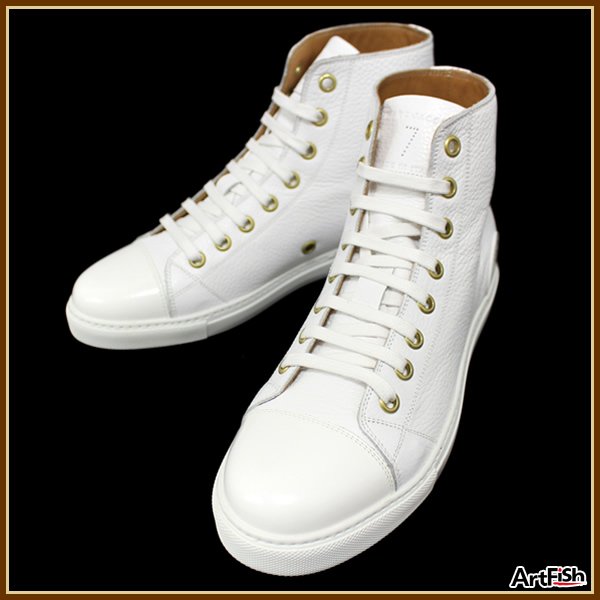 MARC JACOBS◆白レザー革 ハイカットスニーカーe805*is42新品