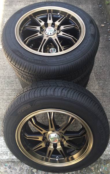 美品☆バリ山◇アクア等14インチホイール & 165/65R14タイヤ4本 バリ山