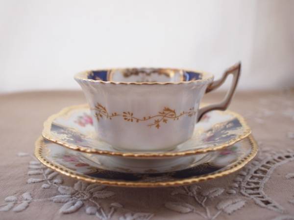 専用2点 コールポート バットウィング ティーカップ (Coalport) トリオセット