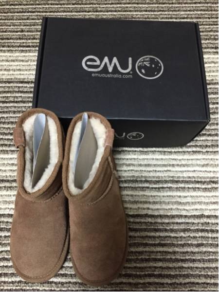 美品★EMU AUSTRALIA エミュー ワラビーミニ チェスナット19㎝