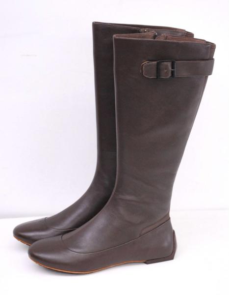 2173-15W0702★スボ TSUBO★メロエ/レザーロングブーツ茶24.5