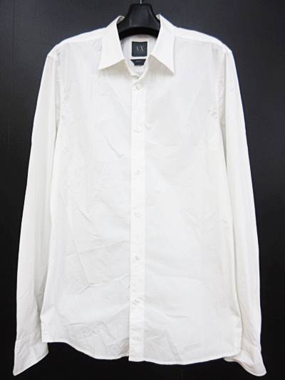 アルマーニ A/X ドレスシャツ ワイシャツ Yシャツ 長袖 白 M ○