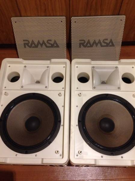 中古 RAMSAラムサ スピーカーペアWS-A200 白 ☆1円〜☆ ナショナル