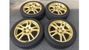 【低価，得価】 インプレッサ WRX-STi GDB 純正ホイールPCD100 スタッドレス付(スタッドレスタイヤ)｜売買されたオークション情報、yahooの商品情報をアーカイブ公開 - オークファン 5穴