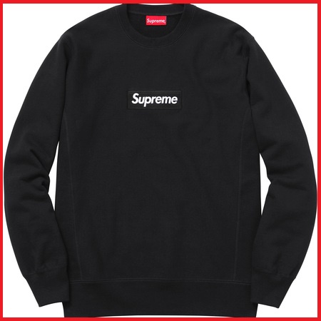 黒 M Supreme 15aw Box Logo Crewneck Black