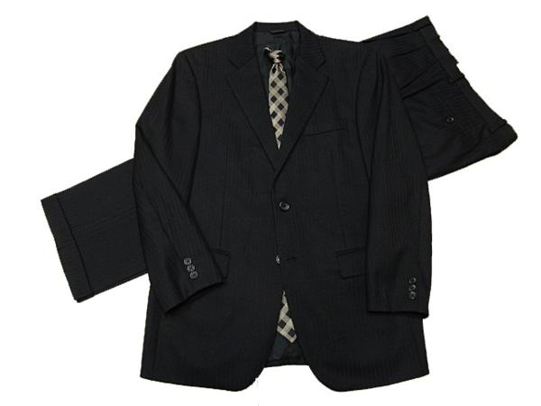 美品！スーツ□D`URBAN (黒シャドー)◇AB6◇w90(4)◇u17 ブランド