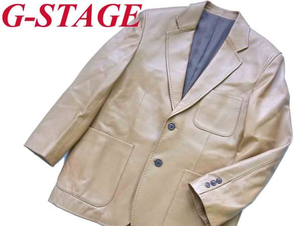 美品 XL相当 極上ラムレザーg-stage ジーステージ テーラード 美品☆G 