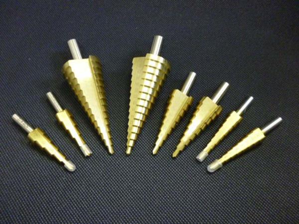 新品ステップドリル8本セット★HSSチタンコーティング★タケノコ