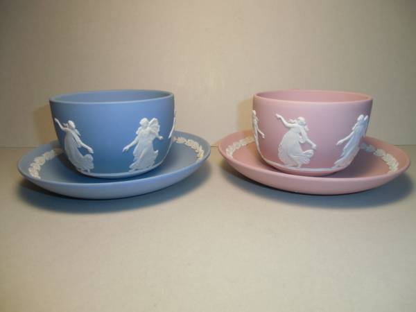 ウェッジウッド カップ＆ソーサー ブルー ピンク ６人の踊り子