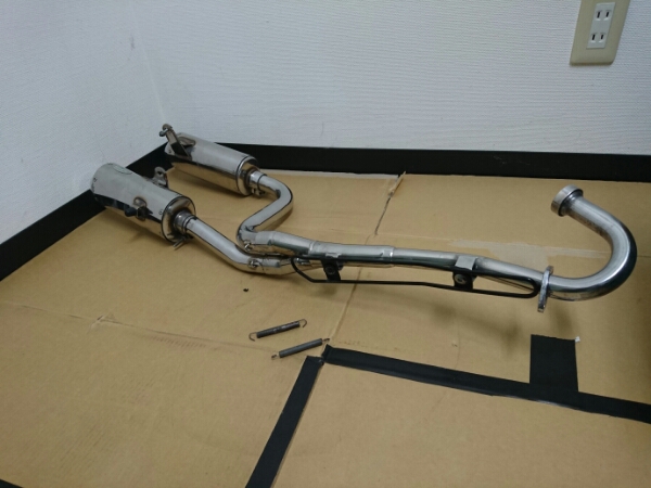 XR100モタード キタコ テーパーエンドtwinマフラー エイプ50⁄XR50用