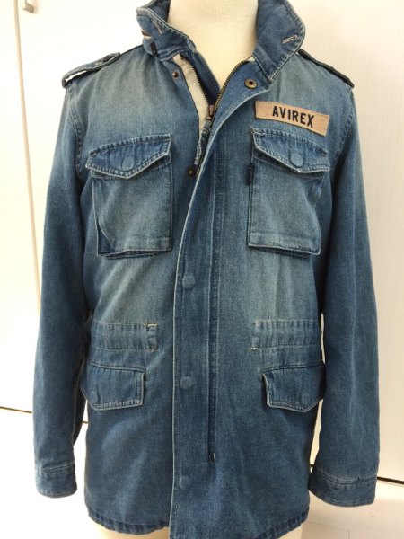 アヴィレックスAVIREX/インディゴデニム/ミリタリージャケットM