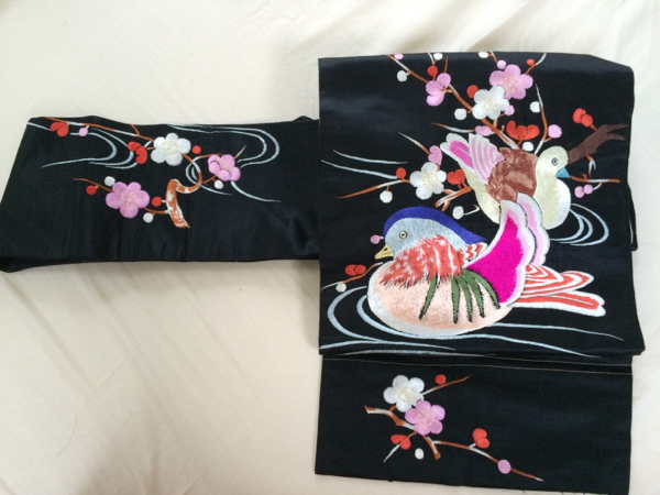アンティーク 刺繍の名古屋帯