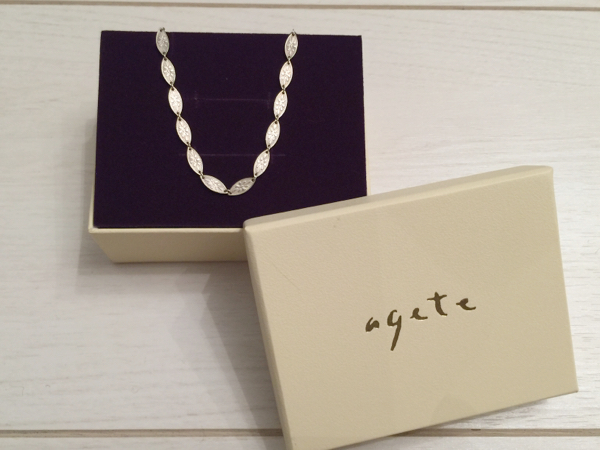 アガットageteシルバーネックレス美品2015秋冬