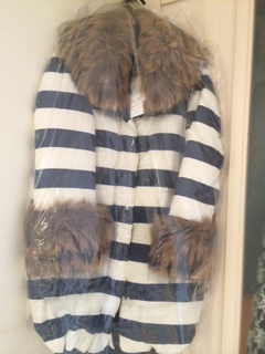 グレースコンチネンタル ボーダーダウンコート