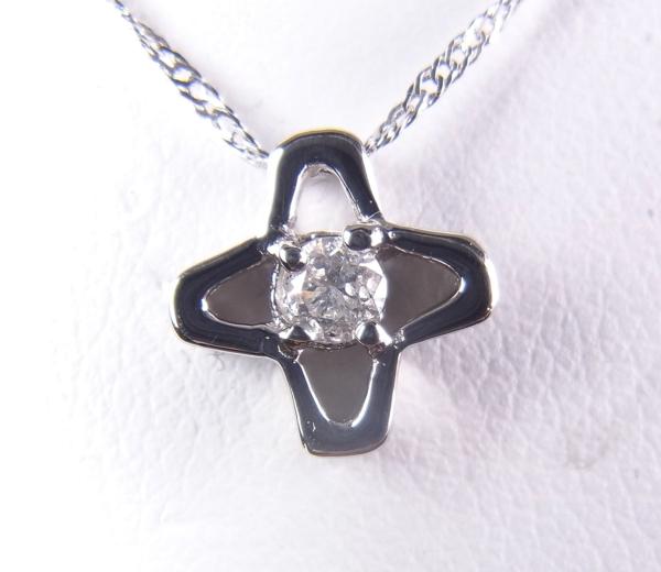 1円/Pt850　ダイヤモンド　ペンダント[416-23]定型外可