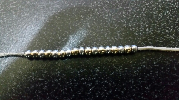 ゴローズ　タディー　18金無垢ビーズ&無垢シルバービーズ