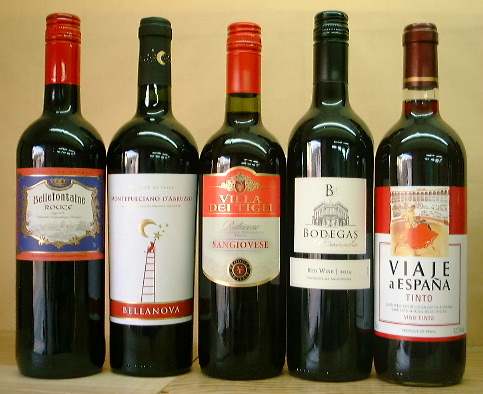 1円～各国赤10本■フランス/イタリア/スペイン/アルゼンチン