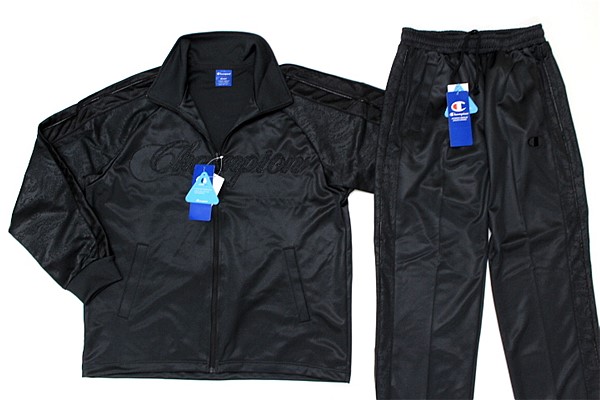 ★champion ジャージ 上下セット 黒[SETCW1524-K-M]一 五