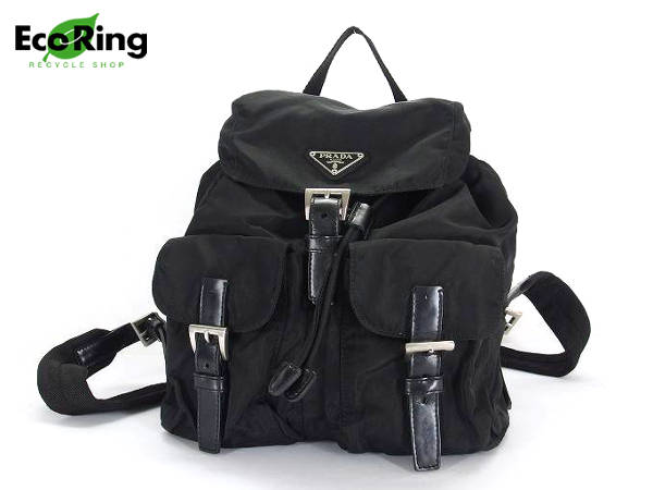 1円 プラダ ナイロン ポケット付 リュックサック BV908