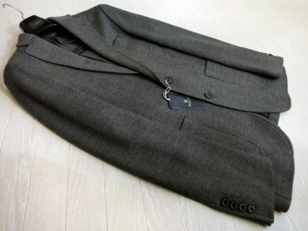 6662◆アクアスキュータム◆9万Wフェイス千鳥ニットジャケットLL