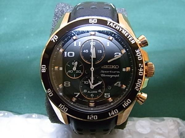 未使用 スポーチュラ クロノグラフ SNAE80P1 ローズゴールド