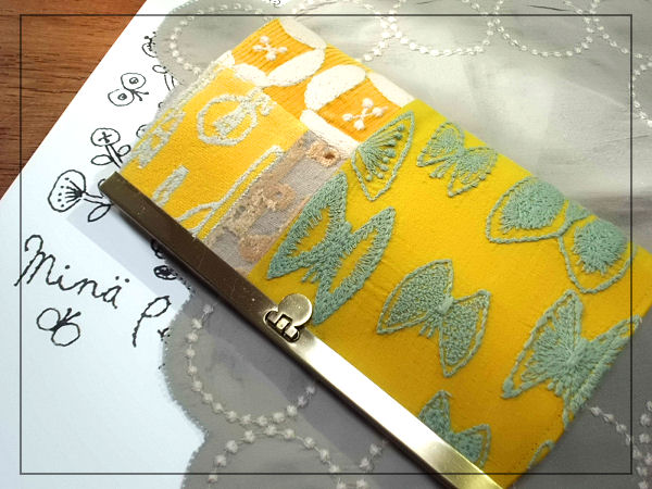 ミナペルホネン ハンドメイド * 長財布 *黄パッチ/choucho