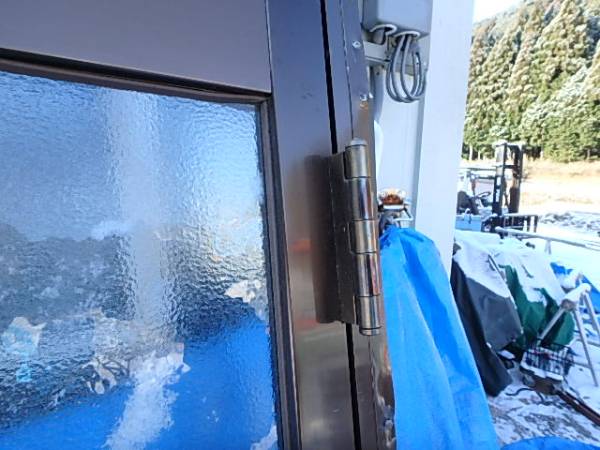 012502 YKKアルミサッシ 勝手口ドア 鍵無 玄関 窓 西