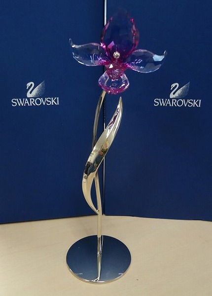 SWAROVSKI スワロフスキー 置物 Dorora，Fuchsia Rain 花 格安