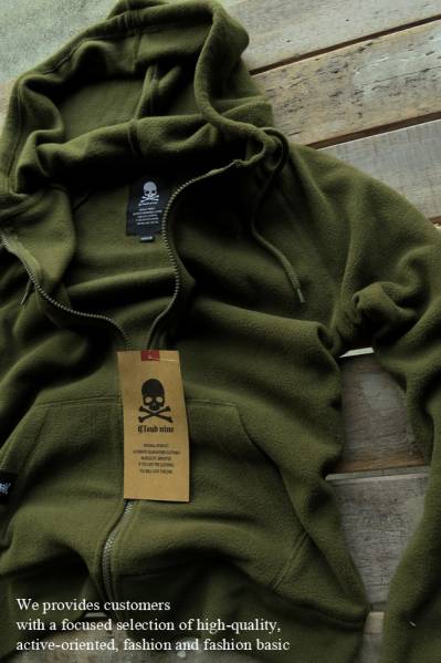 clarabel17■Cloud nine 厚手 フリースパーカー 指抜き■XL OL