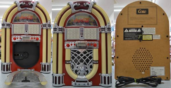 コカコーラ ジュークボックス風 AM/FMラジオ&CDプレイヤー ジューク