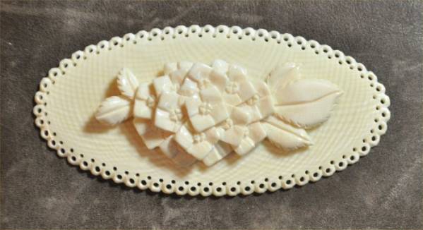 本象牙ナンタケットバスケッ用レース模様プレートアジサイパーツ