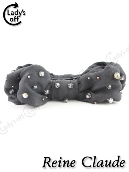 レーヌクロード [ReineClaude] スワロ リボン バナナクリップ黒