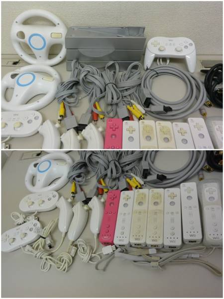 JUNK】任天堂 Wii 付属品 セット コントローラー ケーブル類等 任天堂