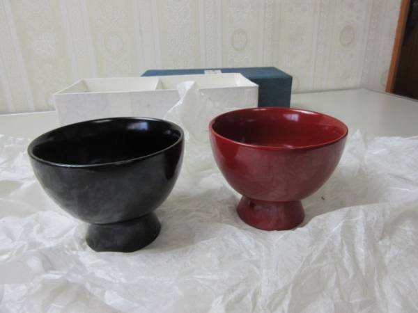 アウトレット品も人気 未使用保管品◇輪島塗 市中屋の漆好椀 朱×黒