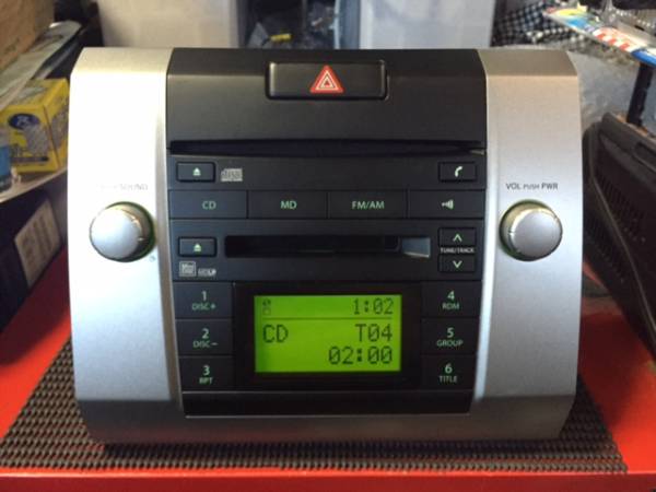 スズキ　ワゴンＲ　純正　CD　MD　デッキ　中古美品
